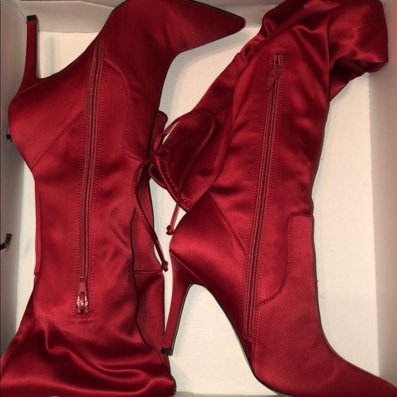 Aldo Shoes - Red Aldo Over The Knee High Heel Boots